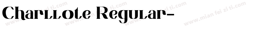 Charllote Regular字体转换